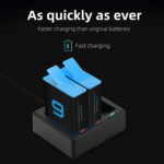 TELESIN Dual Battery With Dock Charger for GoPro Hero 9-10-11 Action Camera - Image 3