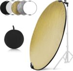 110CM 5-in-1 Collapsible Light Reflector with Handle Grip - Image 2