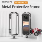 Sunnylife Aluminum Alloy Protective Frame Cage with Cold Shoe Mount For Insta360 X4 - Image 2