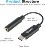 BOYA by-K4 3.5mm TRS (Female) to Type-C (Male) Audio Adapter - Image 3