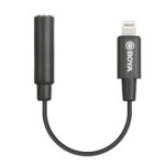 BOYA by-k8 Female 3.5mm TRS Microphone Adapter Cable to Lightning