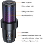Comica Audio EJoy Uni D RGB Cardioid Condenser USB-C Microphone with Desktop Stand - Image 5
