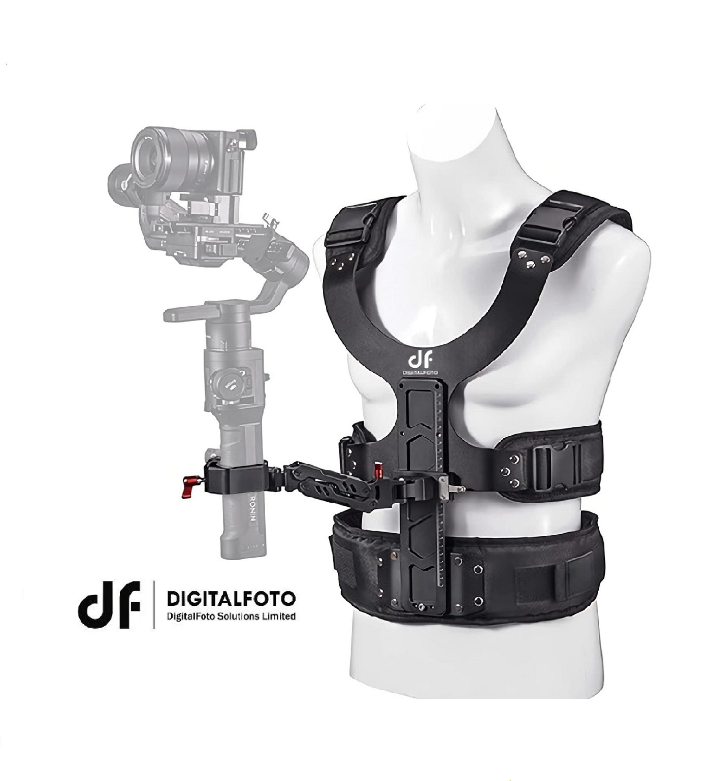 DF DIGITALFOTO Thanos Video Camera Gimbal Support Vest Stabilizer System with Adapter Arm (9) DF DIGITALFOTO Thanos Video Camera Gimbal Support Vest Stabilizer System with Adapter Arm - Image 1