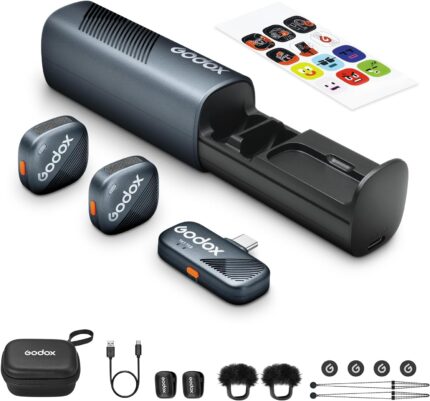 Godox Cube-S 2-Person Wireless Microphone System with USB-C Connector for Mobile Devices