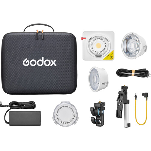 Godox ML100Bi Bi-Color Portable LED Light (36° Lens & V-Mount Handgrip Kit) (2) Godox ML100Bi Bi-Color Portable LED Light (36° Lens & V-Mount Handgrip Kit) - Image 1