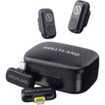 Hollyland LARK A1 Combo 2-Person Wireless Microphone System with USB-C and Lightning iphone