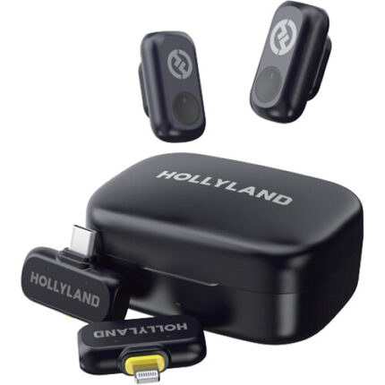 Hollyland LARK A1 Combo 2-Person Wireless Microphone System with USB-C and Lightning iphone