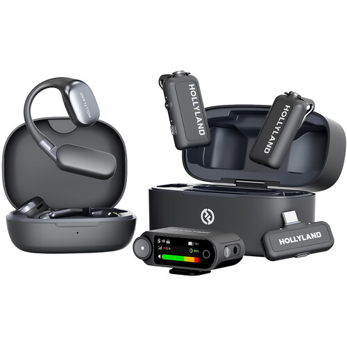 Hollyland LARK MAX 2 Ultimate Combo 2-Person Wireless Microphone System for Cameras and Mobile Dev (1) Hollyland LARK MAX 2 Ultimate Combo 2-Person Wireless Microphone System for Cameras and Mobile Devices - Image 1