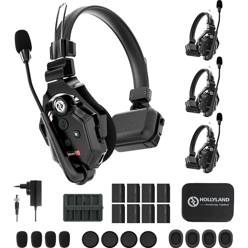 Hollyland Solidcom C1-4S Full-Duplex Wireless DECT Intercom System with 4 Headsets (10) Hollyland Solidcom C1-4S Full-Duplex Wireless DECT Intercom System with 4 Headsets - Image 1