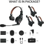 Hollyland Solidcom C1 Pro-4S Full-Duplex ENC Wireless Intercom System with 4 Headsets - Image 7