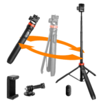 K&F 175cm Selfie Stick Tripod with Remote and Phone Mount - Image 5