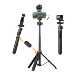 K&F CONCEPT 62'' Phone Selfie Stick Tripod, 2-in-1 Lightweight Extendable Cell Phone Tripod Stand with Remote