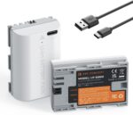 K&F CONCEPT LP-E6NH Battery Improved 2600 mAh Hight capacity with Type-C Fast Charging For Canon