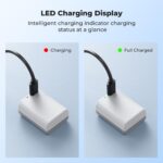 K&F CONCEPT NP-FW50 Battery Improved 1100 mAh Hight capacity with Type-C Fast Charging For Sony - Image 5