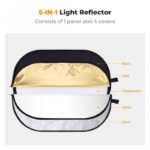 K&F Concept (100x150cm) 5-in-1 Oval Foldable Reflector - Image 2