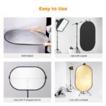 K&F Concept (100x150cm) 5-in-1 Oval Foldable Reflector - Image 3