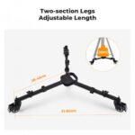K&F Concept Photography Tripod Dolly, Heavy Duty with 3 Rubber Wheels - Image 2