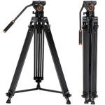 K&F Concept VA18+ VH081 Heavy Duty Professional Video Tripod with Fluid Head