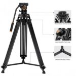K&F Concept VA18+ VH081 Heavy Duty Professional Video Tripod with Fluid Head - Image 2