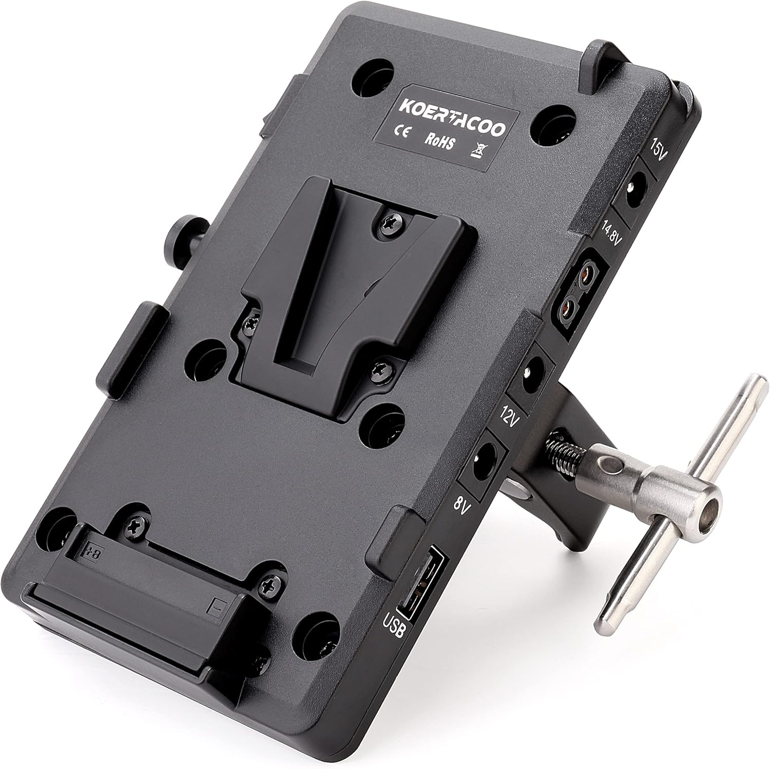 KOERTACOO RoHS V-Mount Plate Power Supply Adapter + Super Clamp (2) RoHS V-Mount Plate Power Supply Adapter + Super Clamp - Image 1