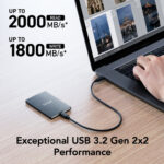 Lexar 2TB SL500 USB 3.2 Gen 2x2 Portable SSD - Image 2