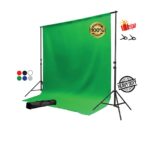 Muslin Backdrop for Photo Video Studio 3x3m+Background Support Stand 3x3m