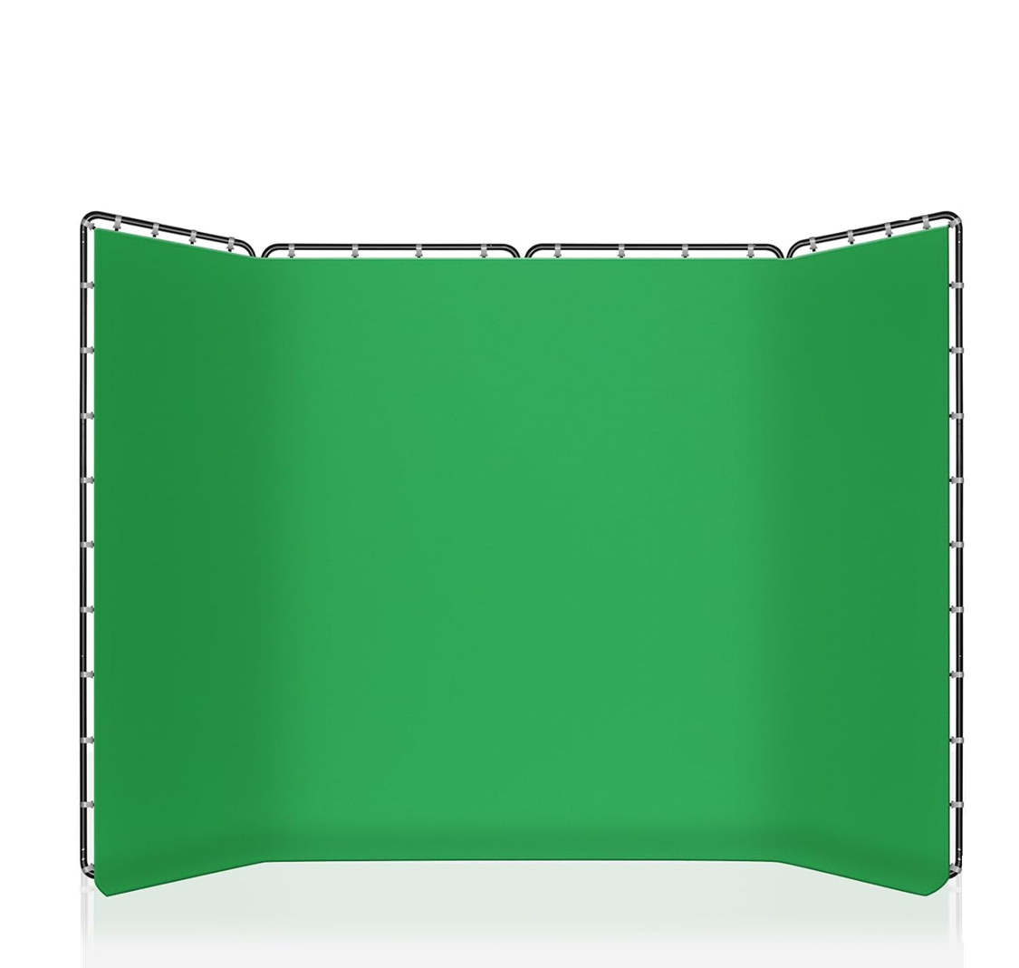 Panoramic Collapsible Green Screen Chroma Key Backdrop (4×2 (4) Panoramic Collapsible Green Screen Chroma Key Backdrop (4×2) - Image 1
