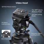 SmallRig AD-50 Lite Lightweight Aluminum Alloy Video Tripod System-4684 - Image 2