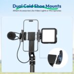 Ulanzi TT88 Overhead Selfie Stick Wireless Tripod with MagSafe Clip - Image 2
