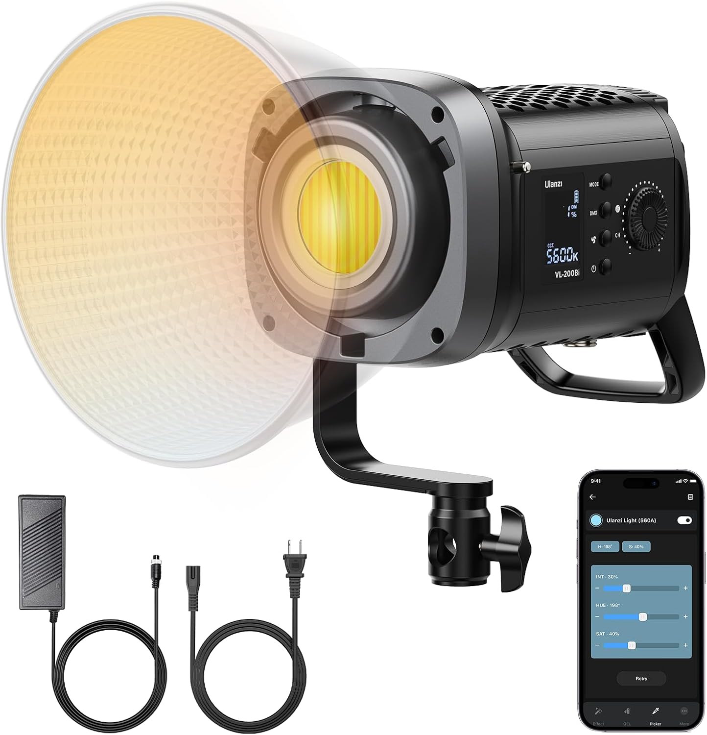 Ulanzi VL-200 Bi-color V-Mount Video Light (1) Ulanzi VL-200 Bi-color V-Mount Video Light - Image 1