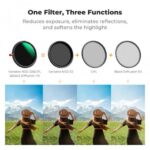 K&F Concept Variable ND2-32 & Filter CPL & Black Mist 1/4 3 in 1 - Image 3