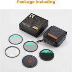 K&F CONCEPT  5-in-1 Magnetic Lens Filter Kit, Includes CPL+ ND8+ ND64+ Lens Cap+ Adapter Ring. - Image 5