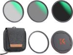 K&F CONCEPT  5-in-1 Magnetic Lens Filter Kit, Includes CPL+ ND8+ ND64+ Lens Cap+ Adapter Ring.