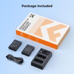 K&F CONCEPT EN-EL14 Dual Battery and Dual USB Charger for Nikon - Image 5