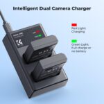 K&F CONCEPT EN-EL14 Dual Battery and Dual USB Charger for Nikon - Image 3