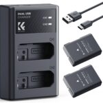 K&F CONCEPT EN-EL14 Dual Battery and Dual USB Charger for Nikon
