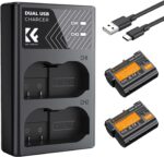 K&F CONCEPT EN-EL15 Dual Battery and Dual USB Charger for Nikon