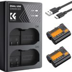 K&F CONCEPT EN-EL15 Dual Battery and Dual USB Charger for Nikon