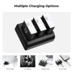 K&F CONCEPT GoPro Hero 12 Battery 3-Pack and 3-Slot USB Charger - Image 3