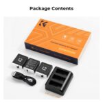 K&F CONCEPT GoPro Hero 12 Battery 3-Pack and 3-Slot USB Charger - Image 6