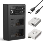 K&F CONCEPT LP-E8 Dual Battery and Dual USB Charger For Canon
