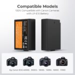 K&F CONCEPT LP-E10 Dual Battery and Dual USB Charger For Canon - Image 2