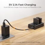 K&F CONCEPT LP-E10 Dual Battery and Dual USB Charger For Canon - Image 3