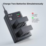 K&F CONCEPT LP-E17 Dual Battery and Dual USB Charger for Canon - Image 5
