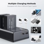K&F CONCEPT LP-E17 Dual Battery and Dual USB Charger for Canon - Image 3