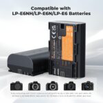 K&F CONCEPT LP-E6NH Dual Battery and Dual USB Charger For Canon - Image 3