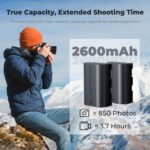 K&F CONCEPT LP-E6NH Dual Battery and Dual USB Charger For Canon - Image 2
