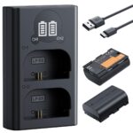 K&F CONCEPT LP-E6NH Dual Battery and Dual USB Charger For Canon
