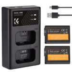 K&F CONCEPT NP-FW50 Dual Battery and Dual USB Charger For Sony