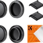 K&F Concept E Mount Body Cap & Rear Lens Cover for Sony Nex E Mount